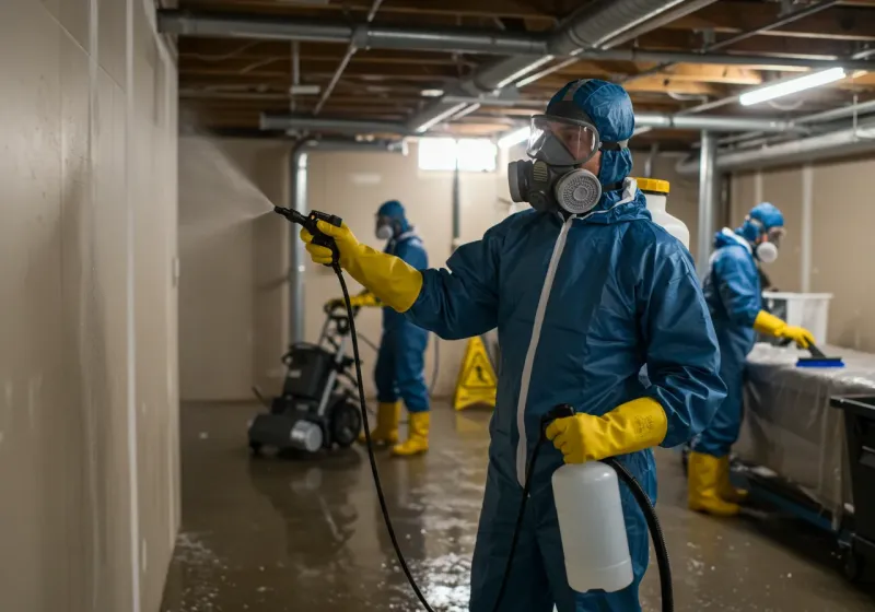 Basement Sanitization and Antimicrobial Treatment process in Fox Island, WA